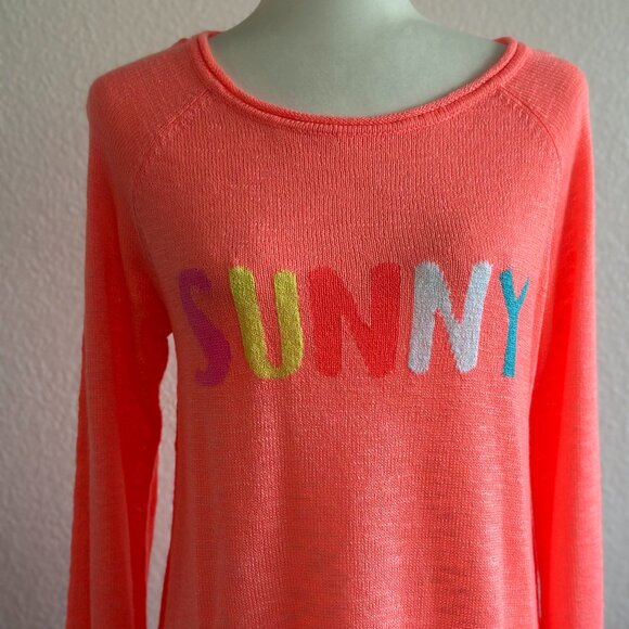 NWT Lilly Pulitzer “SUNNY” Danette Sweater – Papaya Punch Sunny Intarsia Size: L - Picture 2 of 10